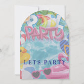 Pool party kids invitation 招待状 (裏面)