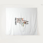 Pool Party Llama Unicorn Float Shirt Funny Llama G タペストリー (正面(横))