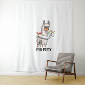 Pool Party Llama Unicorn Float Shirt Funny Llama G タペストリー (インサイチュ)