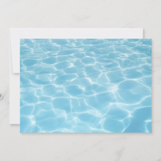 Pool Party Photo, fun Summer Birthday 招待状 (裏面)