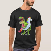 Pool Party Rex Dinosaur Unicorn Float Summer Tシャツ (正面)