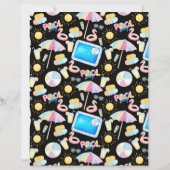 Pool Party Scrapbook Paper in Black (裏面)