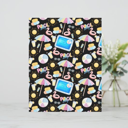 Pool Party Scrapbook Paper in Black (スタンド正面)