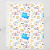 Pool Party Scrapbook Paper in White (裏面)