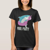 Pool Party  Shark Unicorn Fishing Tシャツ (正面)