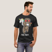 Pool Party Sloth Unicorn Float  Funny Sloth Kids Tシャツ (正面フル)