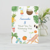 Pool Party Thank You Card - Summer Theme サンキューカード (スタンド正面)