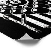 Pool Player American USA Flag Billard ポスター (角)