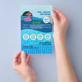 Pool Service and Repair Flyer チラシ (ハンドル)