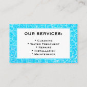 Pool Service Business Card Template 名刺 (裏面)