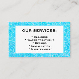 Pool Service Business Card Template 名刺