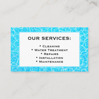 Pool Service Business Card Template 名刺