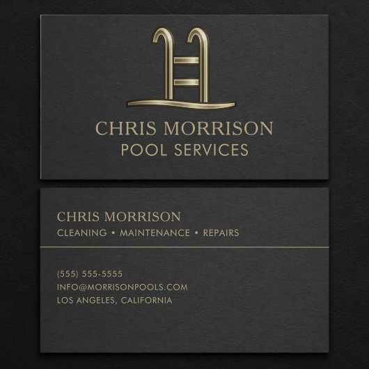 Pool Services Business Card 名刺
