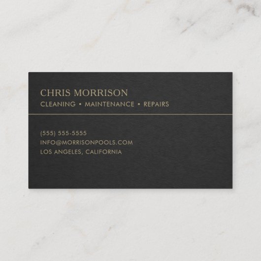 Pool & Spa Services Business Card 名刺 (裏面)