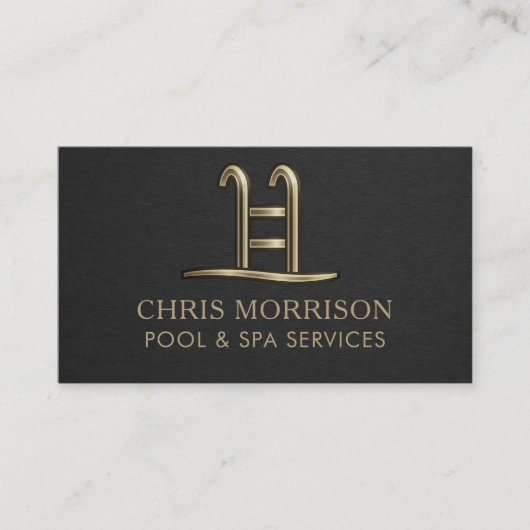 Pool & Spa Services Business Card 名刺 (正面)