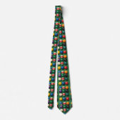 Pool Table Billiards Colorful Neck Tie ネクタイ (裏面)