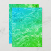 Pool Water Patterns Neon Green Art Abstract Trendy ポストカード (正面/裏面)