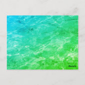 Pool Water Patterns Neon Green Art Abstract Trendy ポストカード (裏面)