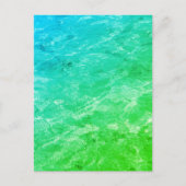Pool Water Patterns Neon Green Art Abstract Trendy ポストカード (正面)