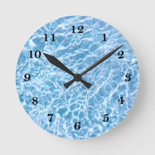 Pool Water Wall Clock ラウンド壁時計 (正面)