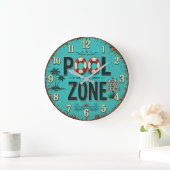 Pool Zone Vintage Poolside ラージ壁時計 (ホーム)
