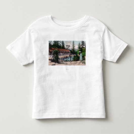 PoolAdamsの水泳の春の眺め、カリフォルニア トドラーTシャツ (正面)