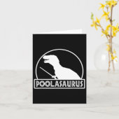 Poolasaurusビリヤード選手の恐竜スヌーカー8 カード (黄色い花)