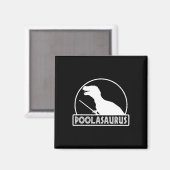 Poolasaurusビリヤード選手の恐竜スヌーカー8 マグネット (正面/裏面)