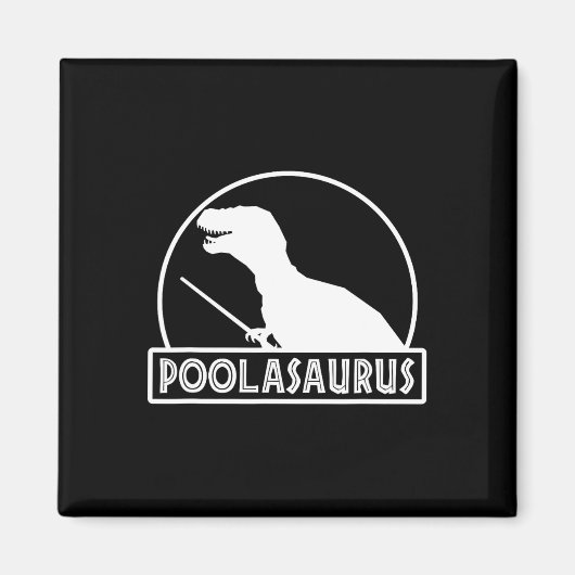 Poolasaurusビリヤード選手の恐竜スヌーカー8 マグネット (正面)