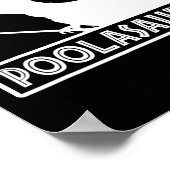 Poolasaurus Billiard Player Dinosaur Snooker Eight ポスター (角)