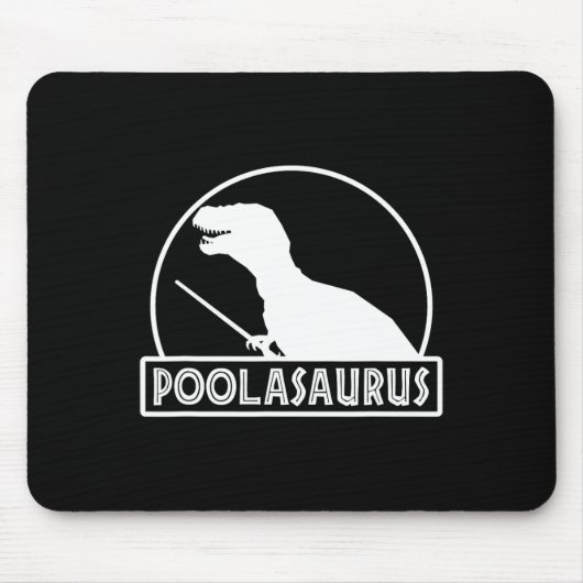 Poolasaurus Billiard Player Dinosaur Snooker Eight マウスパッド (正面)
