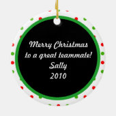 PoolChickのデッキはホールオーナメントを個人化します セラミックオーナメント (裏面)