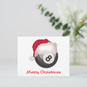 PoolChickのメリークリスマスSantaball シーズンポストカード (スタンド正面)