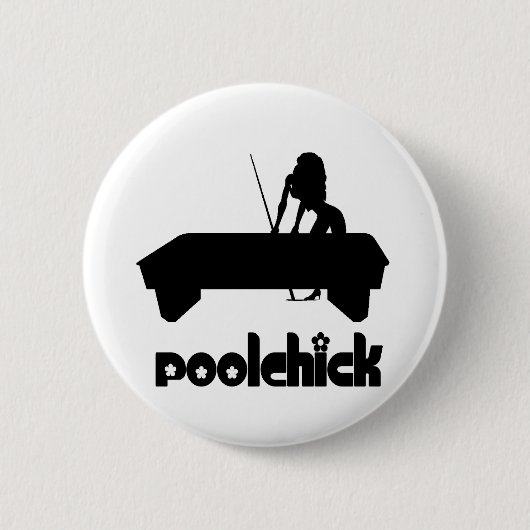 PoolChickのロゴ 缶バッジ (正面)