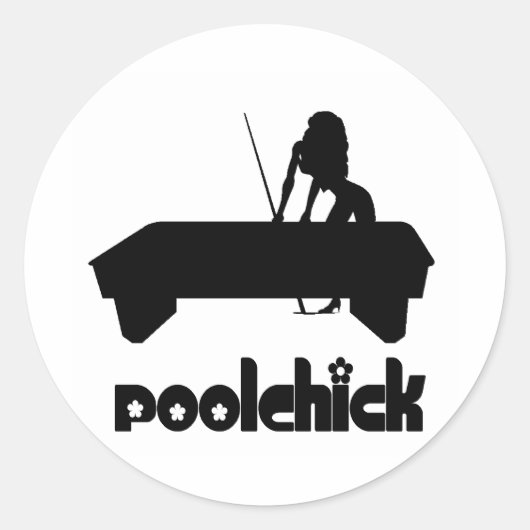 PoolChickロゴ ラウンドシール (正面)
