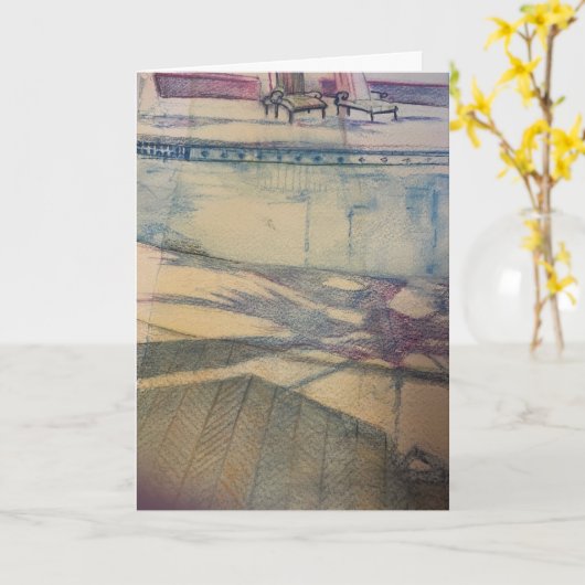 poolGreetingカード カード (黄色い花)