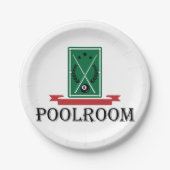 Poolroom Billiards Classic 8 Ball ペーパープレート (正面)