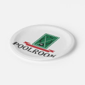 Poolroom Billiards Classic 8 Ball ペーパープレート (アングル)