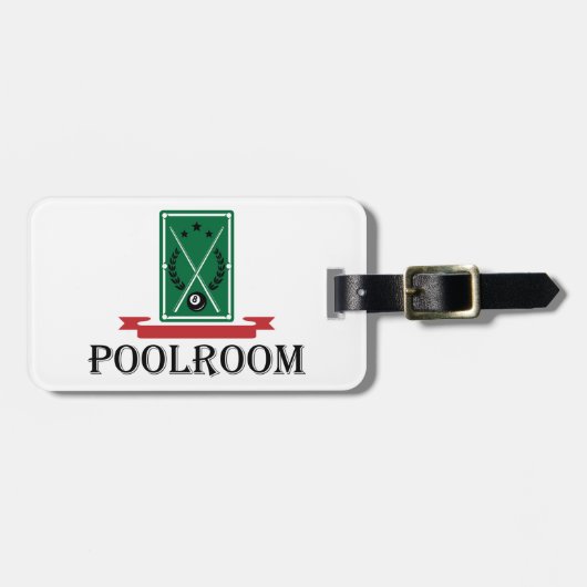 Poolroom Billiards Classic 8 Ball ラゲッジタグ (正面横)
