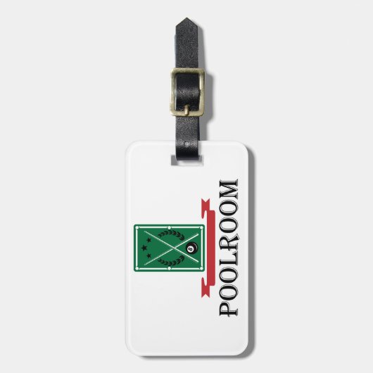 Poolroom Billiards Classic 8 Ball ラゲッジタグ (正面縦)