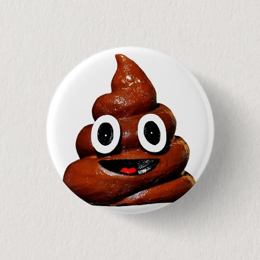 Poop, emoji, button 💩 缶バッジ (正面)