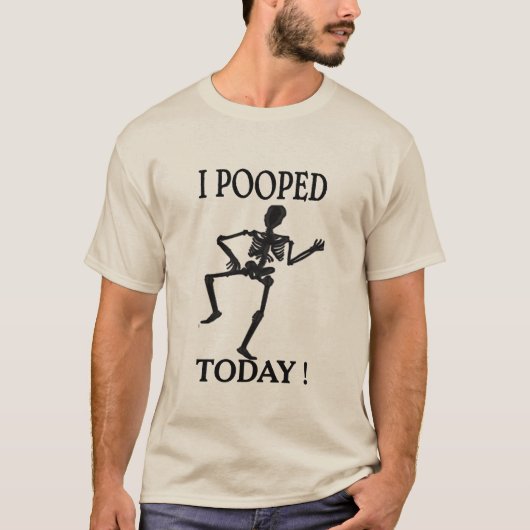 pooped todayウンチファートジョークおもしろいウンチシャツ tシャツ (正面)