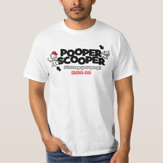 Pooper ScooperビジネスプロモーションTシャツ Tシャツ (正面)
