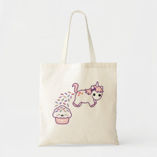 Poopingのピンクのユニコーン トートバッグ