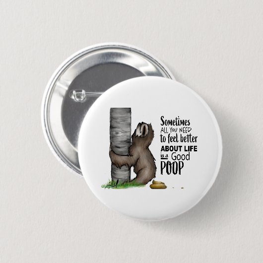 pooping怠惰 缶バッジ (正面&裏面)