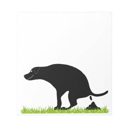 Pooping Dogメモ帳 ノートパッド (正面)