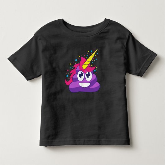 PoopyのユニコーンEmoji トドラーTシャツ (正面)