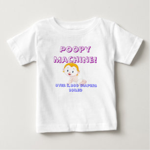 "Poopy機械!" 幼児Tシャツ ベビーTシャツ