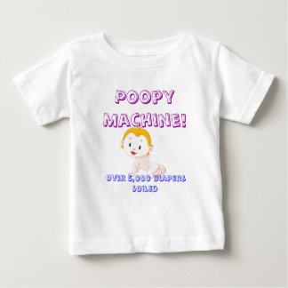 "Poopy機械!" 幼児Tシャツ ベビーTシャツ
