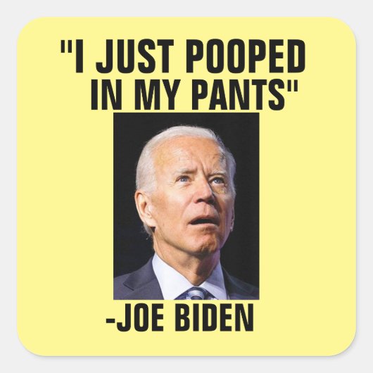 POOPY JOE BIDENスタンプ スクエアシール (正面)
